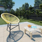 vidaXL Patio Moon Chair Outdoor Acapulco Chair with Steel Frame Poly Rattan-5
