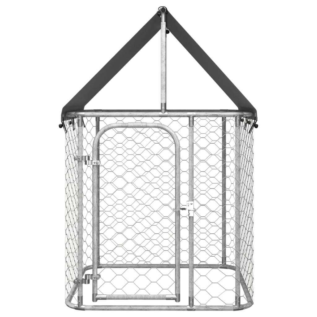 NNEVL Outdoor Dog Kennel with Roof 100x100x150 cm
