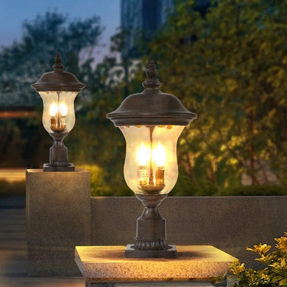 Vintage Outdoor Light Pole Lights, Waterproof Garden Patio Lights, Walkway & Driveway Lighting - One Piece No Bulb