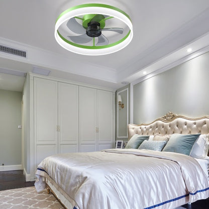 Ceiling Fan With Light Dimmable LED Recessed Mount Slim Modern Ceiling Fan
