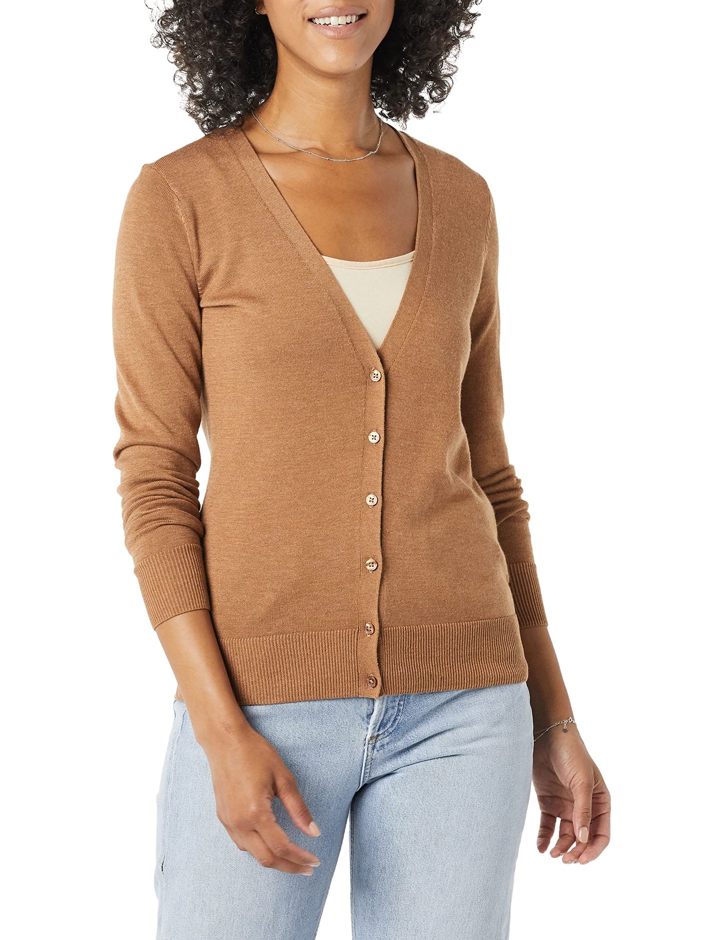 Amazon Essentials Women's Lightweight V-Neck Cardigan Sweater (Available in Plus Size)