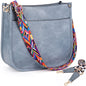 HKCLUF Crossbody Bags for Women Trendy Vegan Leather Hobo Handbags With 2PCS Adjustable Guitar Strap Shoulder Bucket Bags