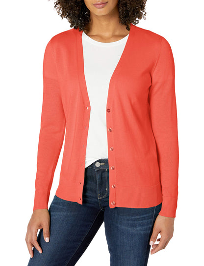 Amazon Essentials Women's Lightweight V-Neck Cardigan Sweater (Available in Plus Size)