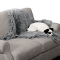 Furhaven - Manta impermeable y lavable para perros y gatos de interior, hecha en piel sintética de pelo largo sintético y terciopelo en color madera, XL, gris niebla
