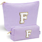 YOOLIFE Initial Makeup Bag | Teen Girl Gifts Trendy Stuff | Travel Makeup Bag for Girls | Gifts for 3 4 5 6 7 8 9 10 11 12 13 Year Old Girls | Makeup Bag for Girls Birthday Gifts for Kids Blue K