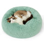 Bedsure Calming Cat Beds for Indoor Cats - Small Cat Bed Washable 20 inches, Anti-Slip Round Fluffy Plush Faux Fur Pet Bed, Fits up to 15 lbs Pets, Camel