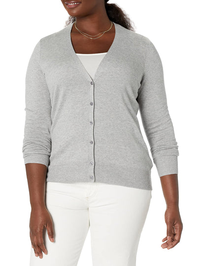 Amazon Essentials Women's Lightweight V-Neck Cardigan Sweater (Available in Plus Size)