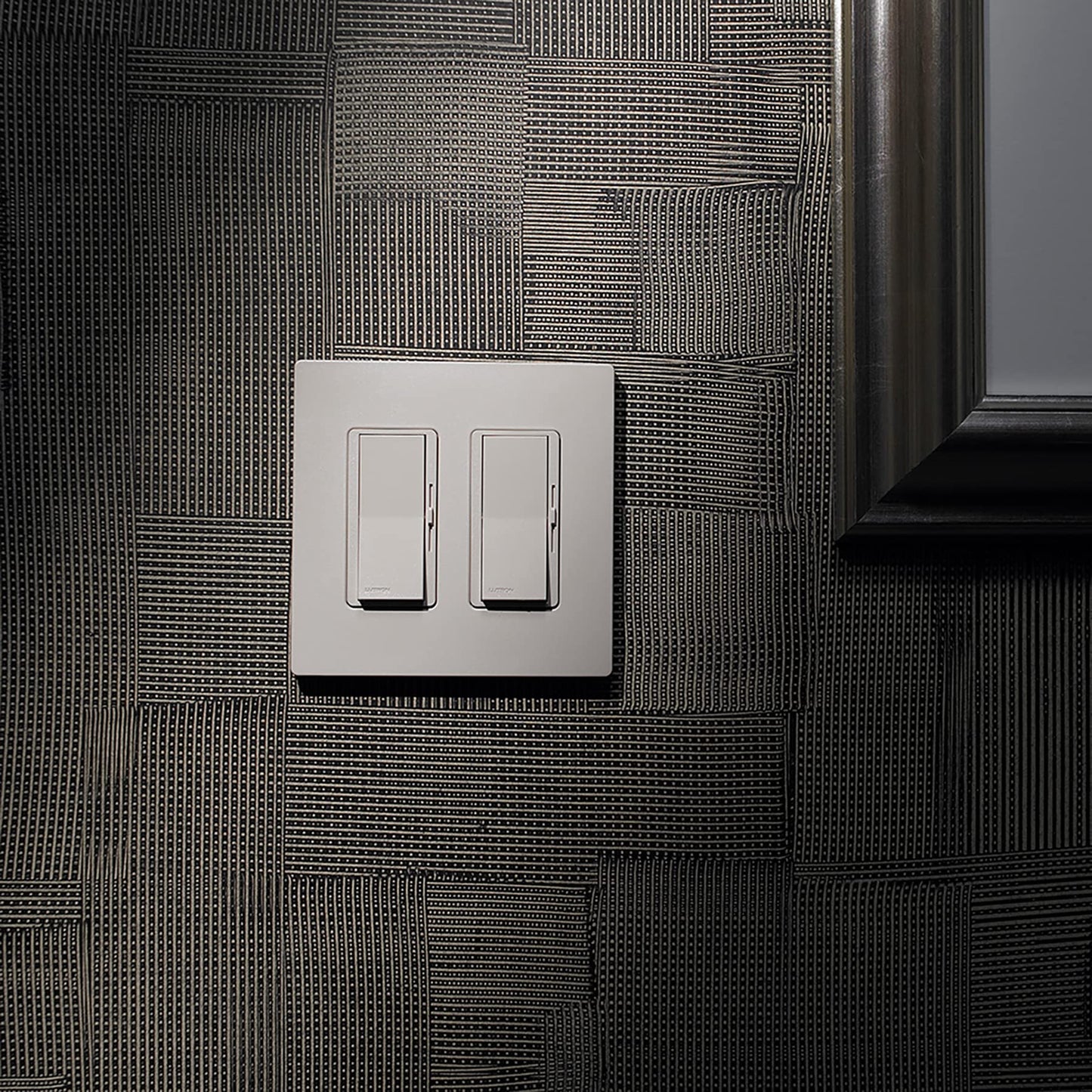 Lutron Claro 2 Gang Decorator/Rocker Wallplate, Gloss, Gray (1-Pack) | CW-2-GR