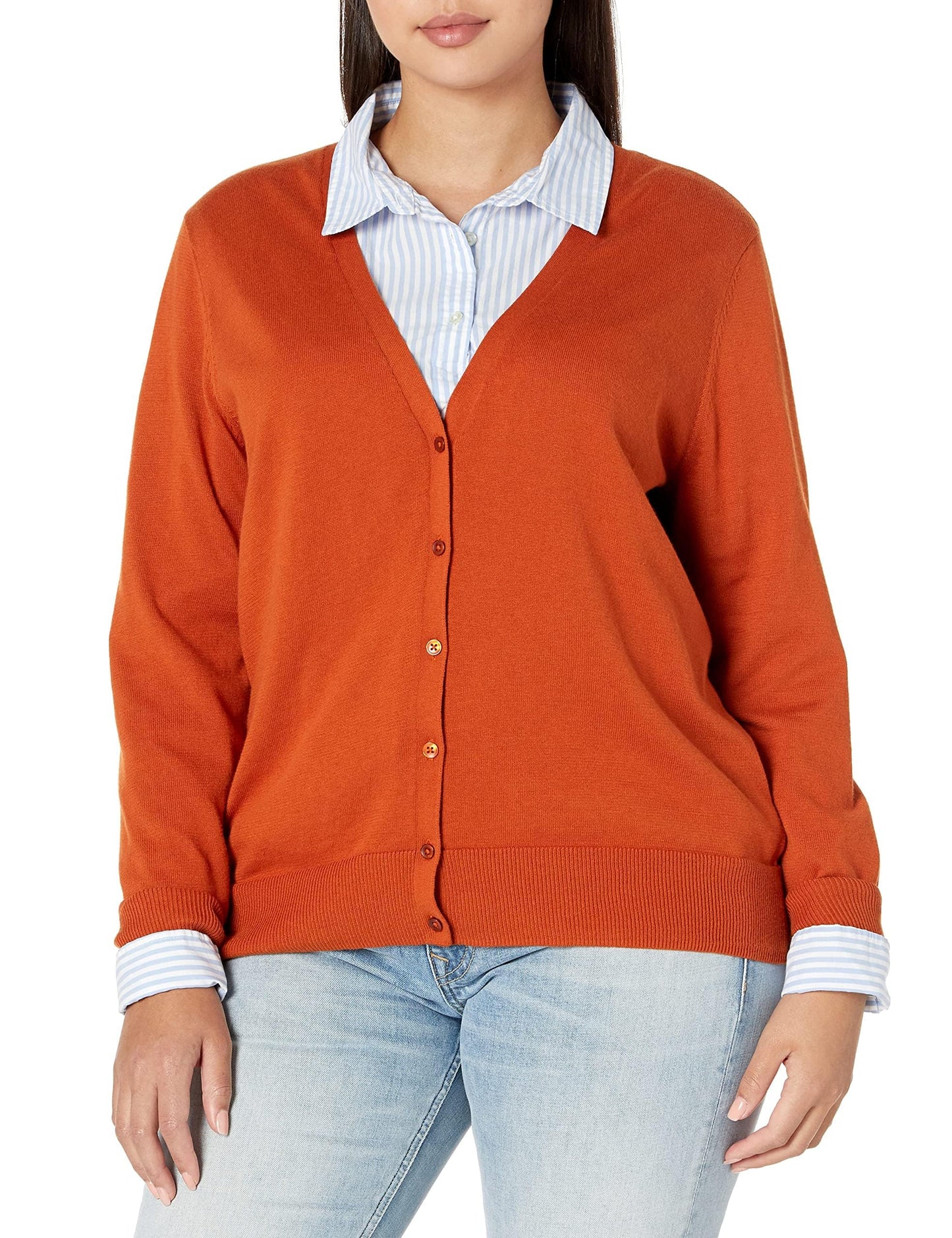 Amazon Essentials Women's Lightweight V-Neck Cardigan Sweater (Available in Plus Size)