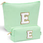 YOOLIFE Initial Makeup Bag | Teen Girl Gifts Trendy Stuff | Travel Makeup Bag for Girls | Gifts for 3 4 5 6 7 8 9 10 11 12 13 Year Old Girls | Makeup Bag for Girls Birthday Gifts for Kids Blue K