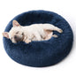 Bedsure Calming Cat Beds for Indoor Cats - Small Cat Bed Washable 20 inches, Anti-Slip Round Fluffy Plush Faux Fur Pet Bed, Fits up to 15 lbs Pets, Camel