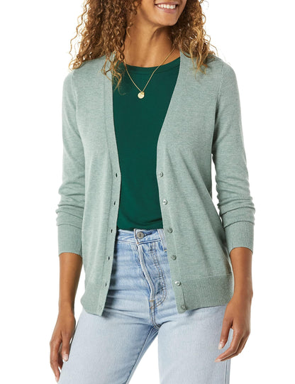 Amazon Essentials Women's Lightweight V-Neck Cardigan Sweater (Available in Plus Size)