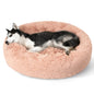Bedsure Calming Cat Beds for Indoor Cats - Small Cat Bed Washable 20 inches, Anti-Slip Round Fluffy Plush Faux Fur Pet Bed, Fits up to 15 lbs Pets, Camel