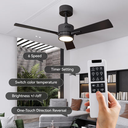 SUNMORY Ceiling Fans with Lights and Remote, 30 inch Low Profile Ceiling Fan with Light, Modern Flush Mount Ceiling Fan for Bedroom/Kitchen/Dining Room/Patio, 6 Wind Speeds, Dimmable, White