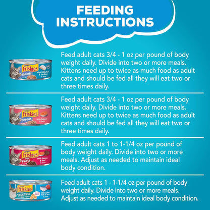 Purina Friskies Wet Cat Food Variety Pack Fish-A-Licious Extra Gravy, Prime Filets and Tasty Treasures - (Pack of 32) 5.5 oz. Cans