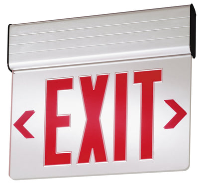 Lithonia Lighting EDG 1 G EL M6 Aluminum LED Emergency Exit Sign, 3 watts, Green