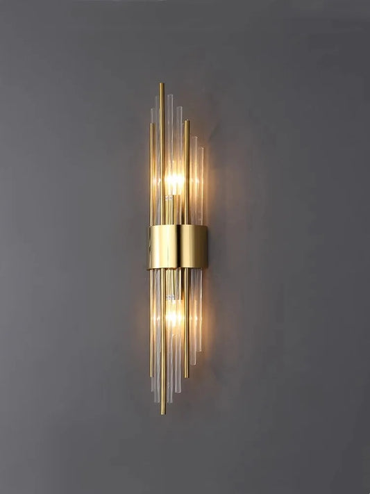 NNEOBA Modern Gold Glass Wall Lamp: Artistic Illumination for Living Spaces-0