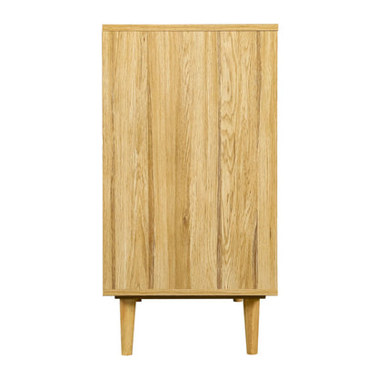 Rattan Storage Cabinet: Accent Cabinet with Doors Buffet Cabinet with Storage for Living Room Hallway Bedroom