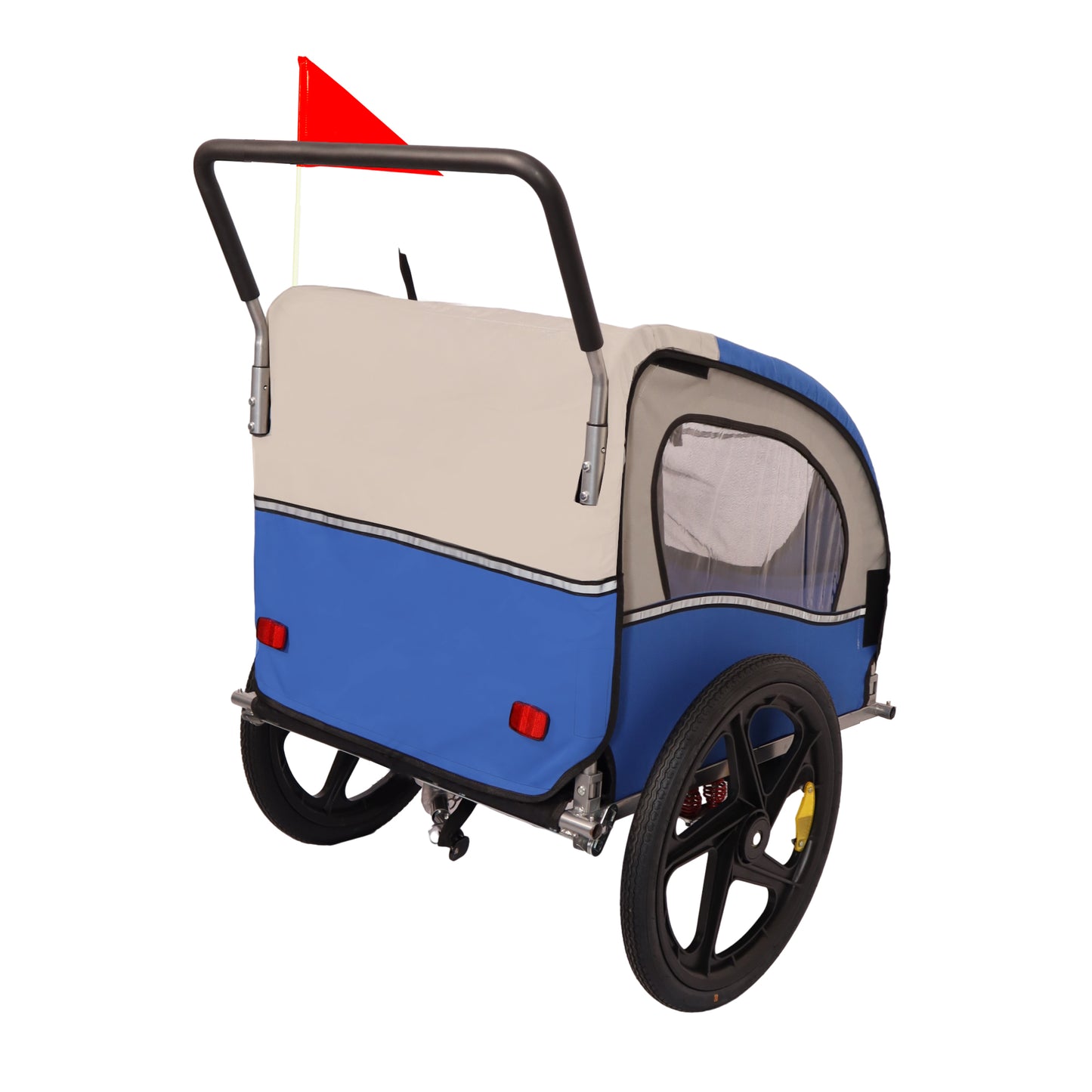 2-in-1 Double 2 Seat Bicycle Bike Trailer Jogger Stroller for Kids Children