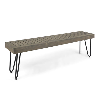 JANE INDUSTRIAL WOOD AND METAL BENCH