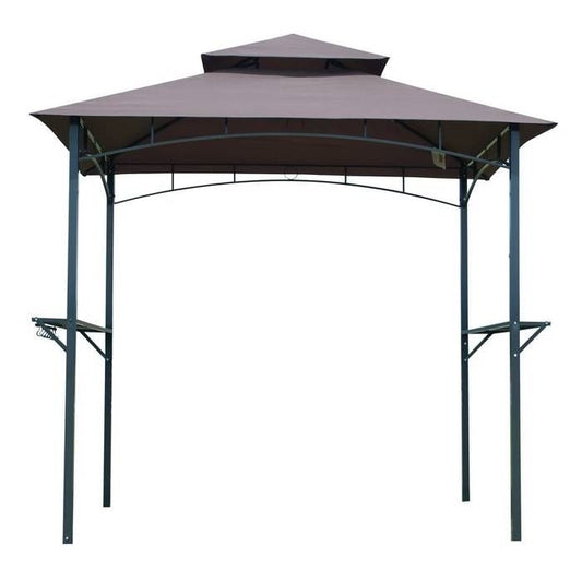 8-Ft x 5-Ft Steel Frame Outdoor Grill Gazebo with Vented Canopy-0