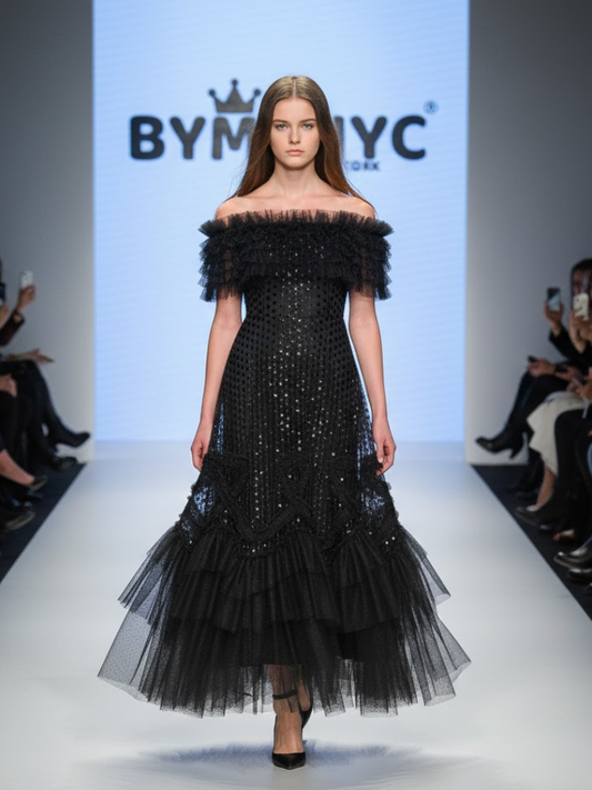 Long Black Evening Dress NOHO: Prêt-à-Porter Line BYMANYC ® New York-0