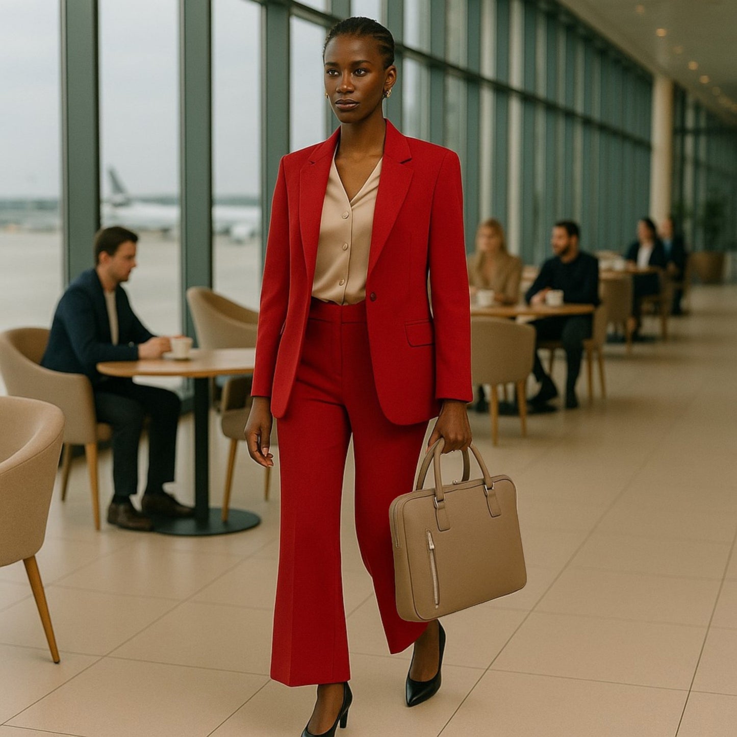 RB1019AQ | Cartella Business Unisex in Vera Pelle Made in Italy con tracolla removibile. Attacchi con moschettoni in metallo Nickel Lucido - Colore Taupe - Dimensioni: cm 37 x 29 x 6,5-4