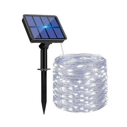 1pcs 32m 300LED Solar Outdoor Lights String Garden Fairy Lights Waterproof Christmas Garland Yard Decoration Holiday Lighting