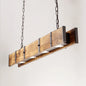 Retro American Vintage Attic Wooden Pendent Lamp Dining Room Bar Table Clothing Store Industrial Pendant Lamp Led Lighting