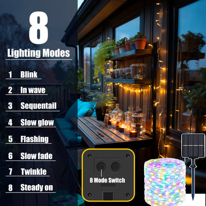 1pcs 32m 300LED Solar Outdoor Lights String Garden Fairy Lights Waterproof Christmas Garland Yard Decoration Holiday Lighting