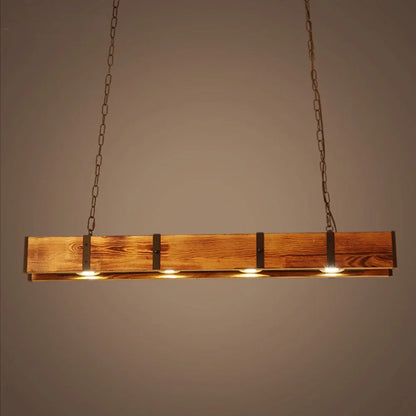 Retro American Vintage Attic Wooden Pendent Lamp Dining Room Bar Table Clothing Store Industrial Pendant Lamp Led Lighting