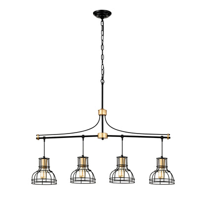 Dining Room Light Fixture/Chandelier Over Table, 40-Inch Hanging for Farmhouse Linear Chandeliers,4-Light Kitchen Island Lighting