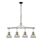 Dining Room Light Fixture/Chandelier Over Table, 40-Inch Hanging for Farmhouse Linear Chandeliers,4-Light Kitchen Island Lighting