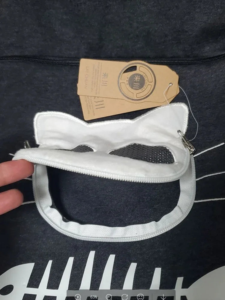 Plus Size 3XL Fleece Hoodies Sweatshirt Pet Carrier Thicken Shirt Animal Pouch Lovers Hoody Cat Pullover Breathable Sweatshirts