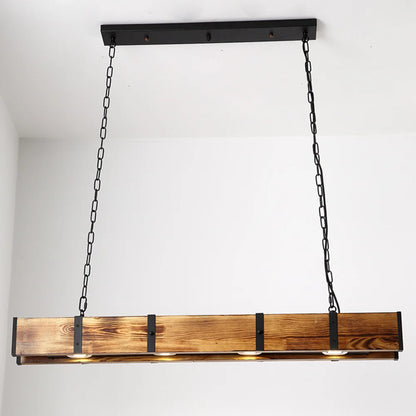 Retro American Vintage Attic Wooden Pendent Lamp Dining Room Bar Table Clothing Store Industrial Pendant Lamp Led Lighting
