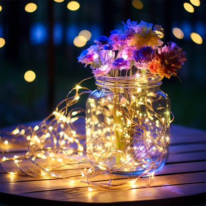 1pcs 32m 300LED Solar Outdoor Lights String Garden Fairy Lights Waterproof Christmas Garland Yard Decoration Holiday Lighting