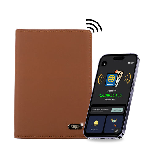 Dolphin Smart Leather Passport Tracker-0