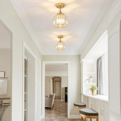 Gold Crystal Clear Pendant Lights For Kitchen Islands-1