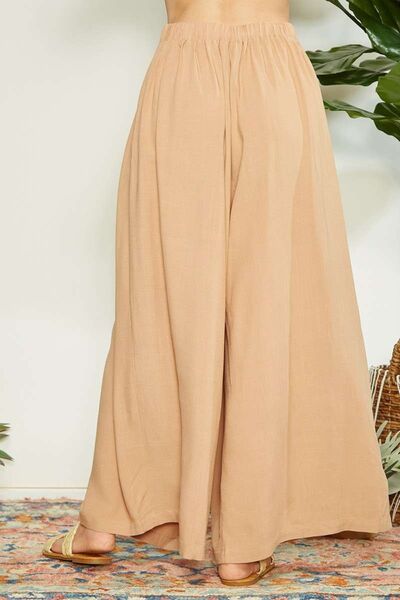 Mittoshop Wrap Pleating Detail Wide Leg Pants-1