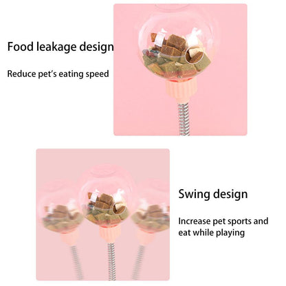 Pet Feeder Cat Toy Pets Leaking Food Ball Self-Playing Tumbler Funny Feeder Puzzle Toys Playing Training Dispenser Bowl-4