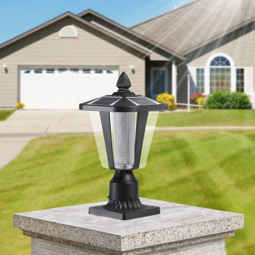 Solar Pillar Headlights With Dimmable LEDs - 2 Packs