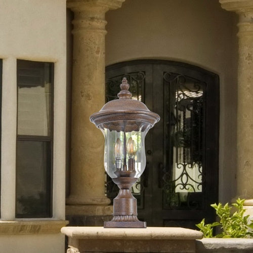Vintage Outdoor Light Pole Lights, Waterproof Garden Patio Lights, Walkway & Driveway Lighting - One Piece No Bulb