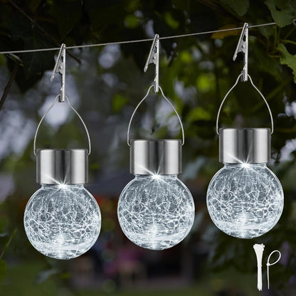 Solar Lights Outdoor Hanging Decorative Globe 24 Pack, Waterproof