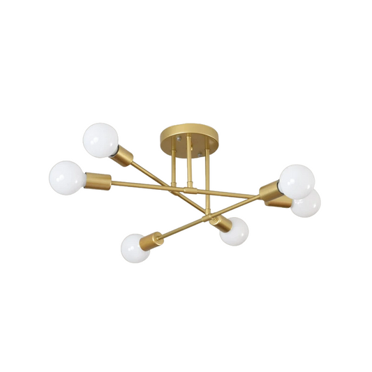 NNEOBA Contemporary LED Ceiling Lamp with Gold Montage - Black Gold and Gold Options-0