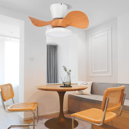Quiet Ceiling Fan with LED Light 22 Inch Large Air Volume Remote