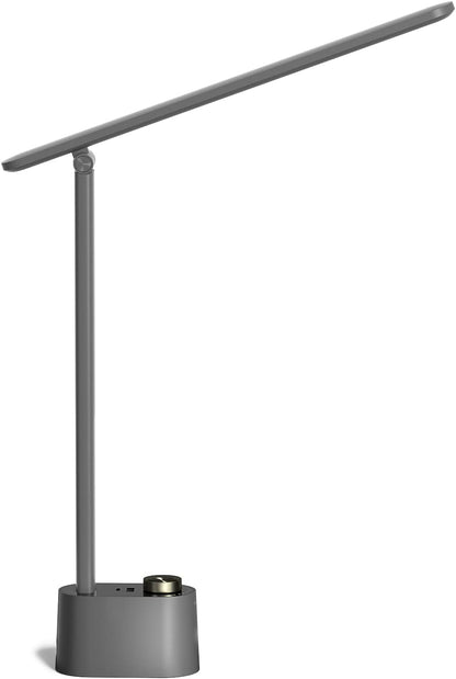 HWT-H01 LED Desk Lamp Stepless Dimmable Table Lamp with USB A+C Dual