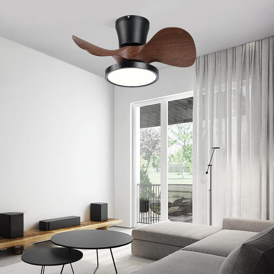 Quiet Ceiling Fan with LED Light 22 Inch Large Air Volume Remote