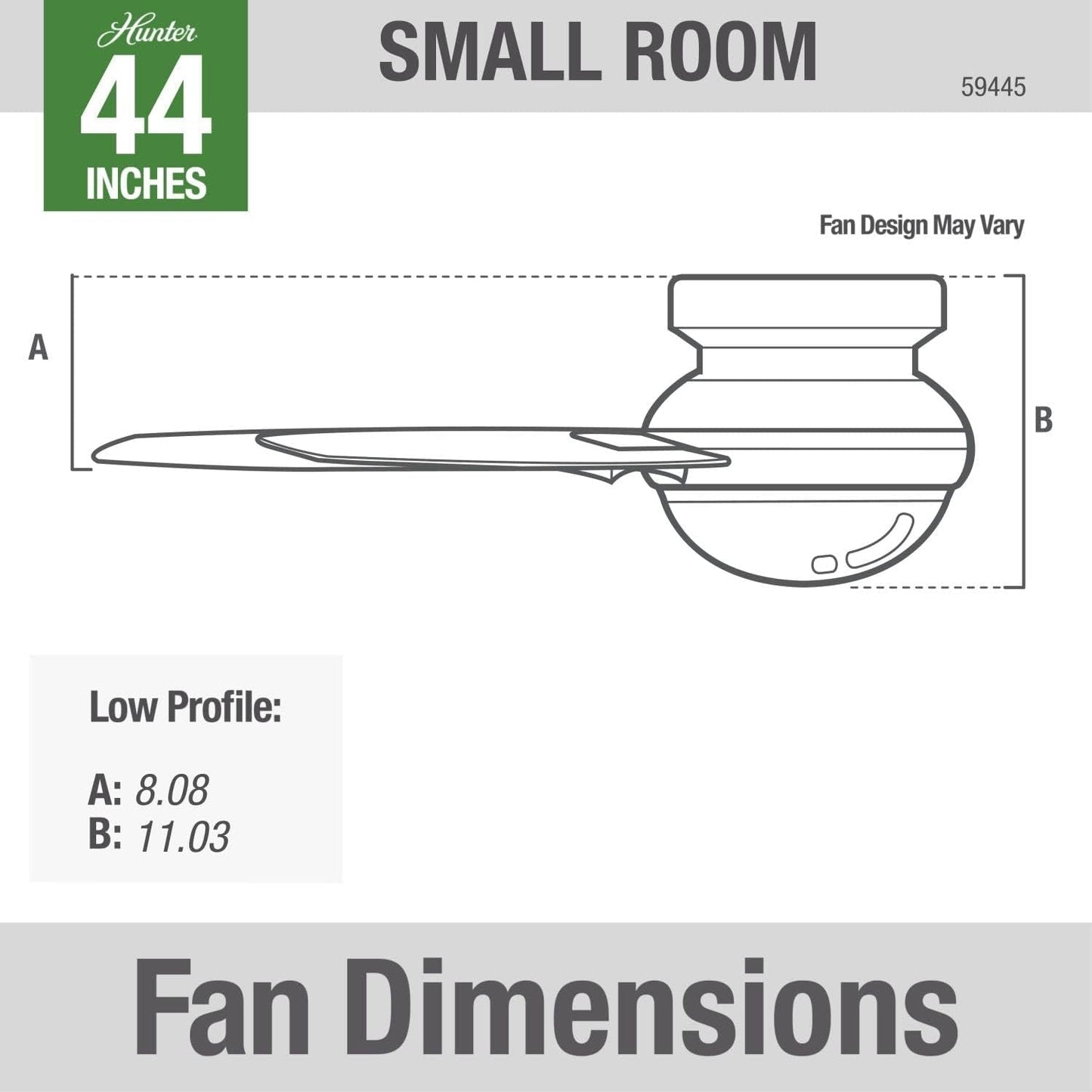 Fan Dempsey Low Profile Ceiling Fans with Lights and Remote, Flush