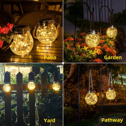 Solar Outdoor Broken Glass Lantern