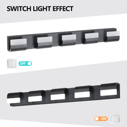 Modern Bathroom Vanity Lighting 5-Light LED Vanity Lights Over Mirror